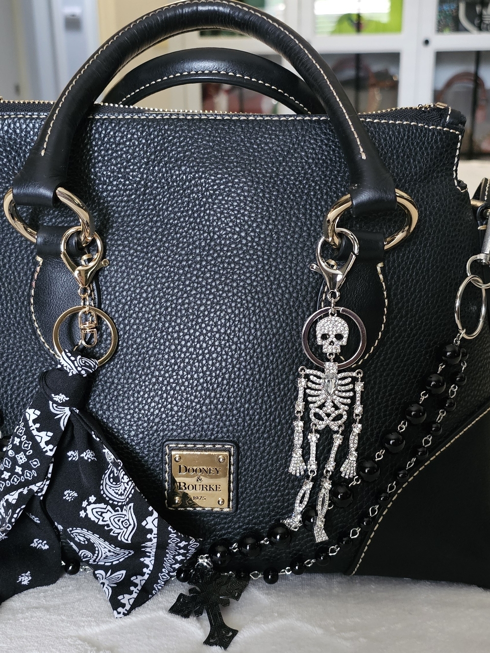 Dooney & Bourke Black Pebble Leather Satchel